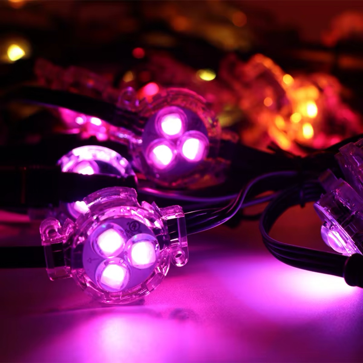 5-Strand LED Puck lights for a permanent lighting system